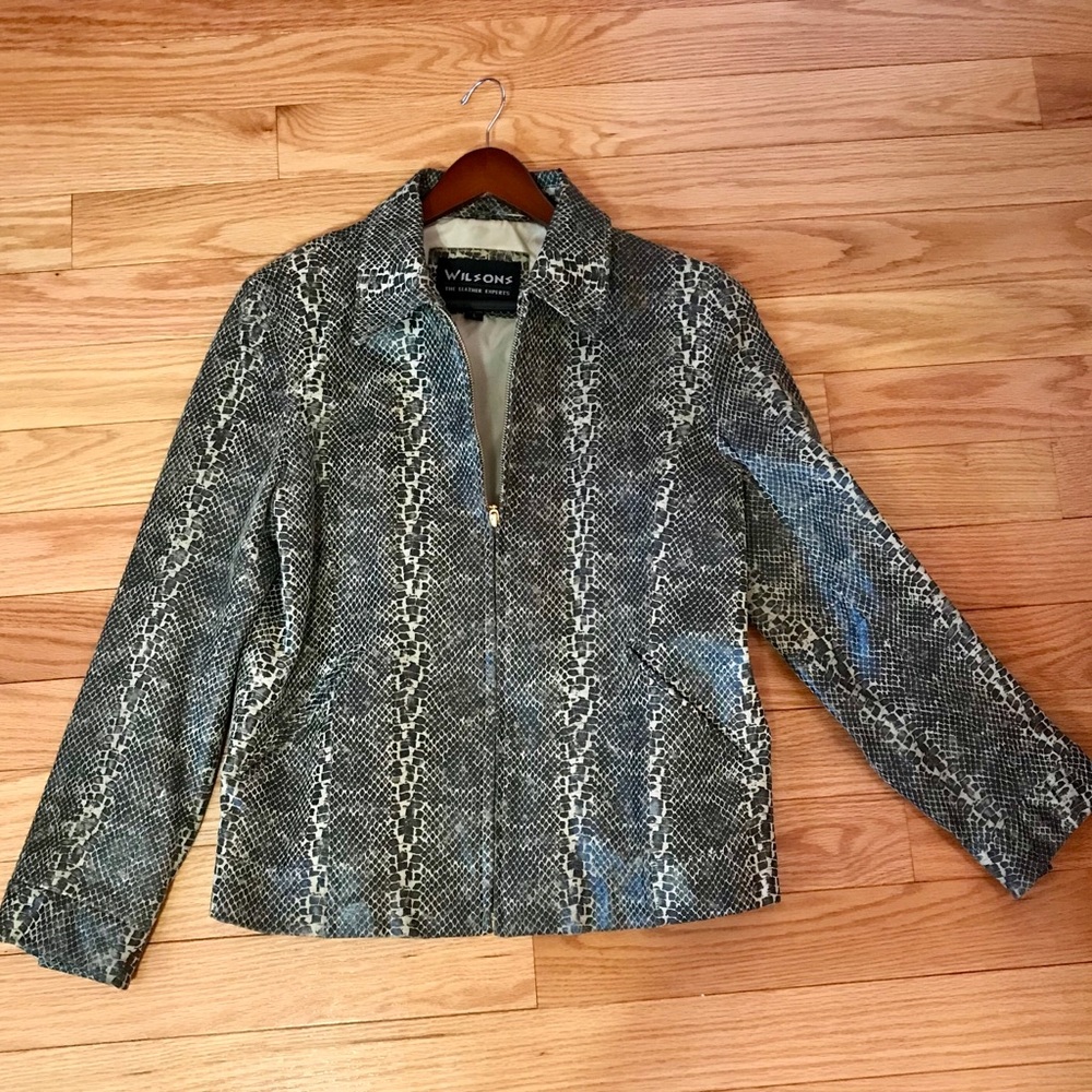Wilson Leather Snake Print Jacket
